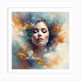 Abstract Of A Young Woman Art Print