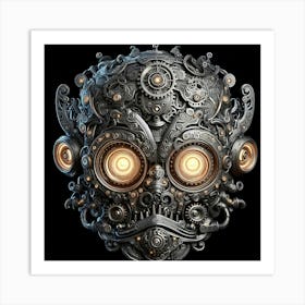 Steampunk Skull Art Print