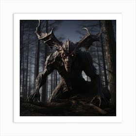 Demon In The Woods 10 Art Print