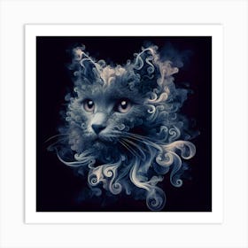 Ethereal Cat Art Print