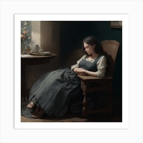 The Poor Sleeping Girl Art Print