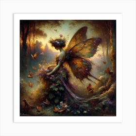 Fairy In The Forest Art Print