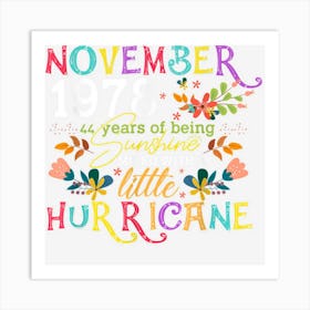 November 1978 Girls Are Sunshine 44 Years Old Birthday Art Print