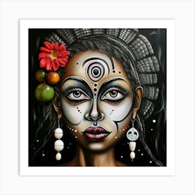 African Woman Abstract Art Print