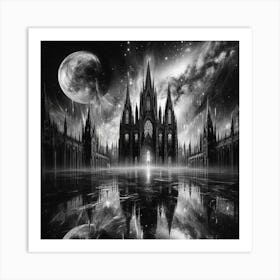 Cathedral In The Night 2 Art Print