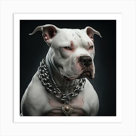 Portrait Of WHITE Dog Art Print