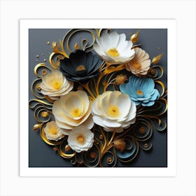 Paper Flowers Art Print