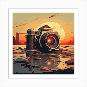 Retro Camera Art Print