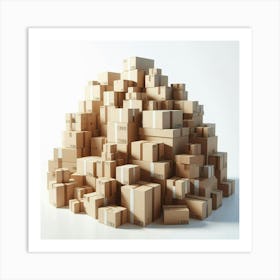 Pile Of Boxes Art Print