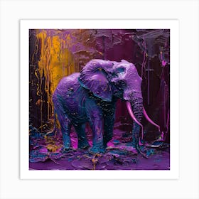 Purple Elephant 1 Art Print