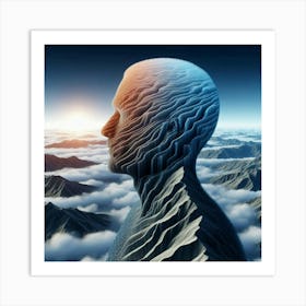 Man In The Clouds Art Print