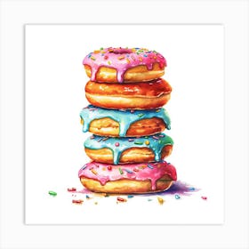 Stack Of Sprinkles Donuts 8 Art Print
