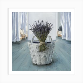 Lavender In A Basket Art Print