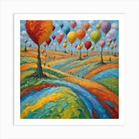 Hot Air Balloons - Oh The Places You'll Go! Art Print