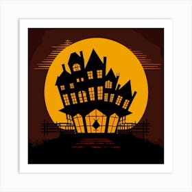 Halloween House 1 Art Print