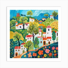 Kids Travel Illustration Spain 2 Art Print