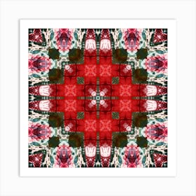 Watercolor Pattern Red Art Print