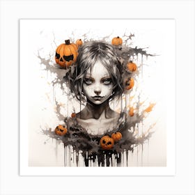 Halloween Girl Art Print