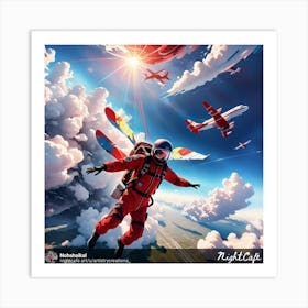 Skydiver 3 Art Print