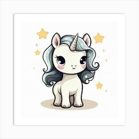 Cute Unicorn 254 Art Print