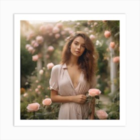Leonardo Diffusion Xl Photo Medium Shot Woman Posing In Romant 1 Art Print