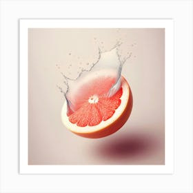 Grapefruit Splash 2 Art Print