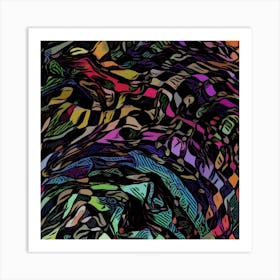 Background Drawing Colorful Pattern Art Print