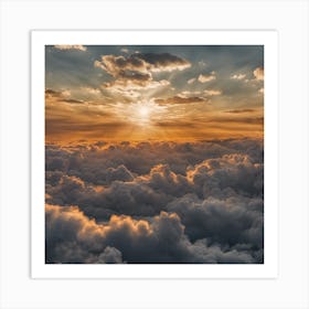 Sunrise Over Clouds 1 Art Print