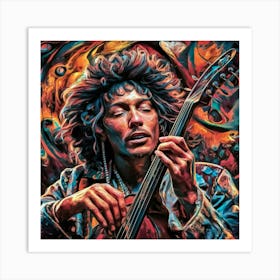 A Stunning Close Up Of A Bohemian Musician Rendere Nmc Cbx2rnofmt5t1zs54a Coxsyvwrr1ikan2ulvamww Art Print