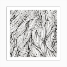 Wavy Hair 2 Art Print