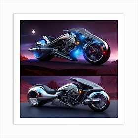 Futuristic Motorcycle 9 Art Print