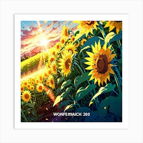 Sunflower Field 2 Art Print