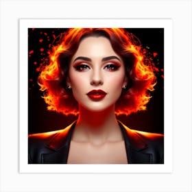 Fyre With Red Hair Art Print