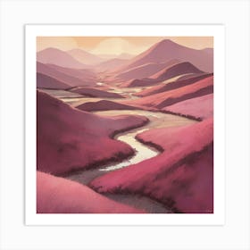 Earthworks In Romantic Hue Art Print 0 Art Print