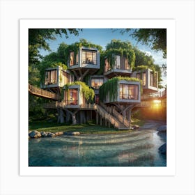 Tree House 3 Art Print