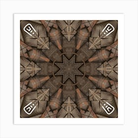 Abstract Wooden Pattern Wood Carving Art Print