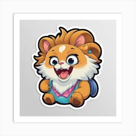 Lion Sticker Art Print