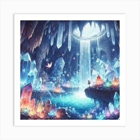 Crystal Cave paintings art print Art Print