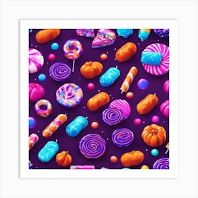 Candy Seamless Pattern 3 Art Print