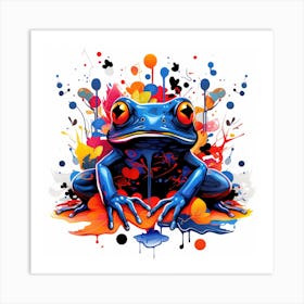 Frog and Ink Paint Art Print