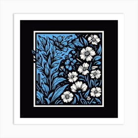 Flowers In A Frame 1 Art Print