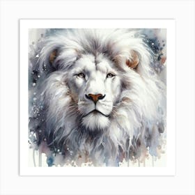 White Lion Art Print