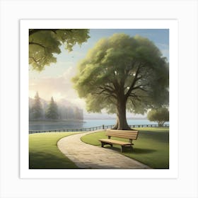 Park Bench Art Print