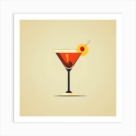 Cocktail Illustration Bar Art Neutral Art Print