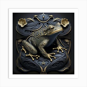 Golden Frog Art Print