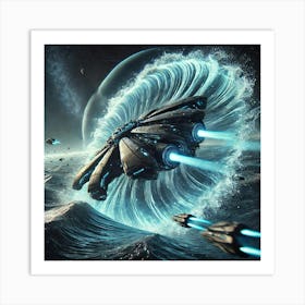 Cascade Sovereignty Scifi Aqua Bastion Shield 2 Art Print