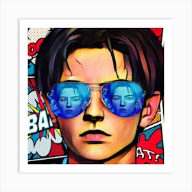 Young Man With Sunglasses Art Print