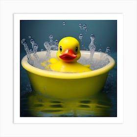 Rubber Duck In A Tub Art Print
