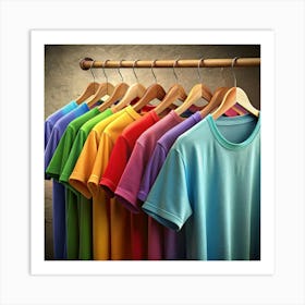 Rainbow T - Shirts Art Print