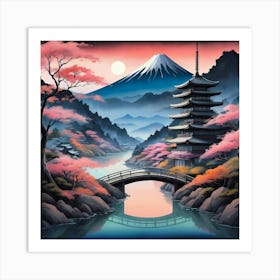 Asian Landscape Painting 4 Art Print